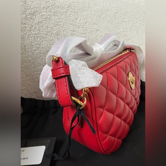 Versace Medusa Red Quilted Crossbody Bag - Picture 5 of 10